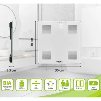 Balança de análise corporal SOEHNLE Shape Sense Connect Lite com Bluetooth e app
