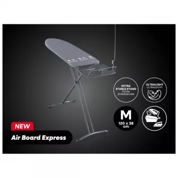 Tábua de passar a ferro LEIFHEIT Air Board Express M preta 120x38 cm