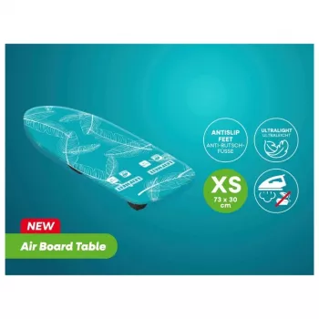 Tábua de passar a ferro LEIFHEIT Air Board Table Compact 70x30 cm, Thermo-Reflect, dobrável, azul/branco