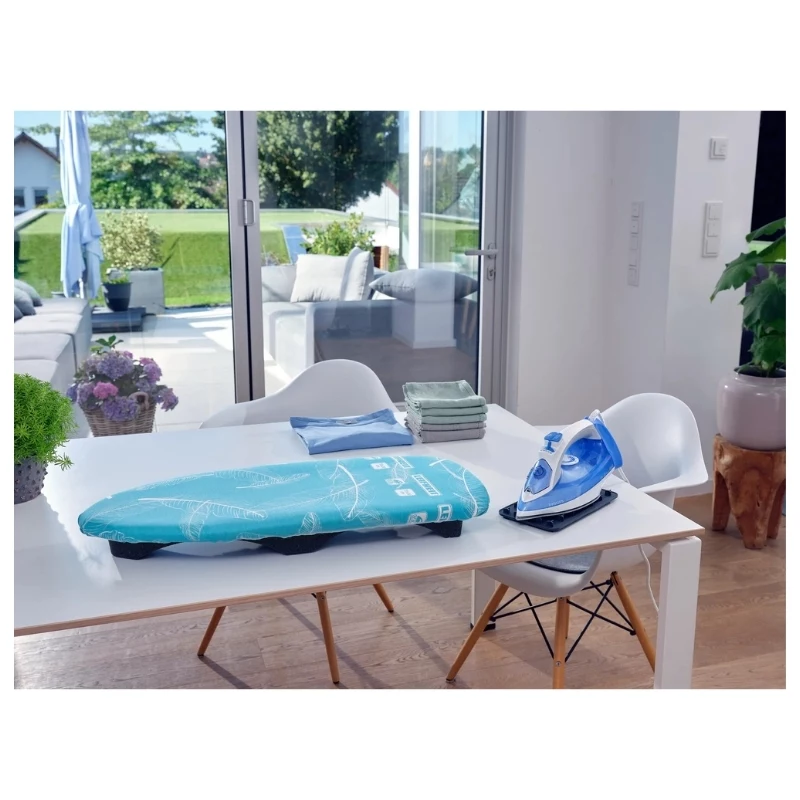 Tábua de passar a ferro LEIFHEIT Air Board Table Compact 70x30 cm, Thermo-Reflect, dobrável, azul/branco