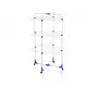 Estendal LEIFHEIT Classic Tower 270 para interior e exterior, 27 m de linha, dobrável, 3 níveis, branco/azul