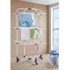 Estendal LEIFHEIT Classic Tower 270 para interior e exterior, 27 m de linha, dobrável, 3 níveis, branco/azul