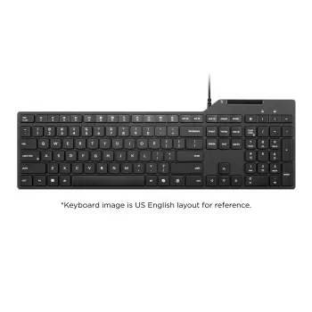 Teclado Lenovo com leitor de cartões inteligentes USB-A com fio 5000-US inglês 4Y41U13312