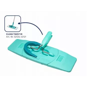 Conjunto LEIFHEIT Clean Twist M Ergo – sistema de mopa plana com centrifugador, cabo telescópico, cabeça de microfibra, balde 20 L