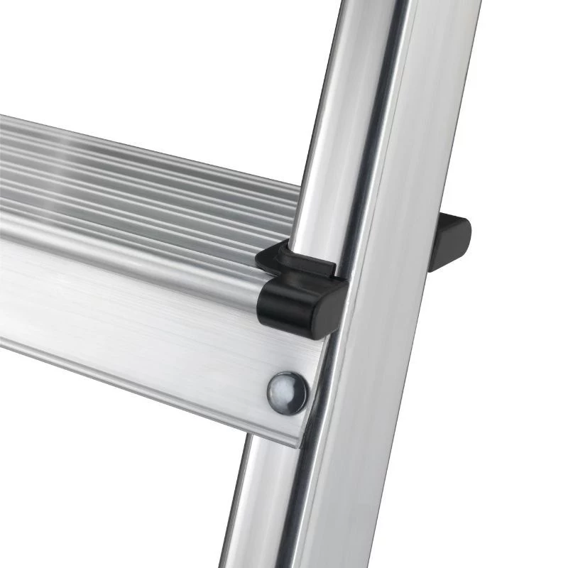 Escadote de alumínio Hailo L40 StandardLine de 4 degraus com barra de segurança, 150 kg, EN 131