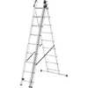 Escada combinada HAILO ProfiStep Combi de alumínio 3x9 degraus