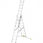 Escada combinada HAILO HobbyLOT de alumínio 2x8 + 1x9 degraus