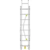 Escada combinada HAILO HobbyLOT de alumínio 2x8 + 1x9 degraus