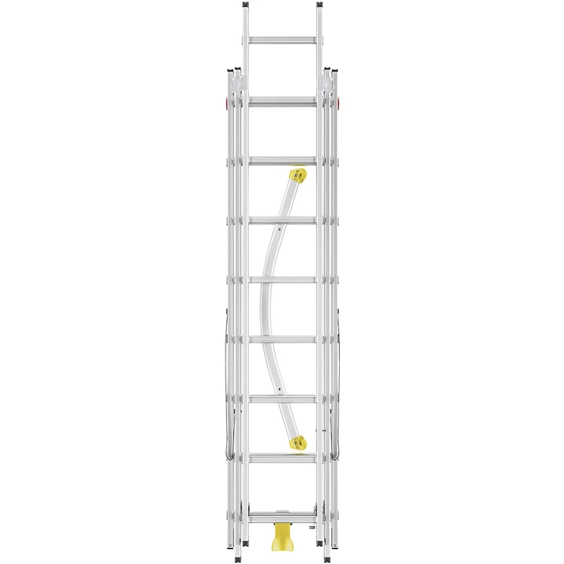 Escada combinada HAILO HobbyLOT de alumínio 2x8 + 1x9 degraus