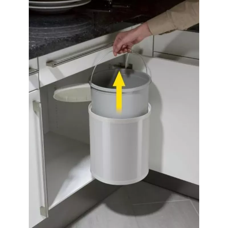 Balde de encastrar HAILO Compact-Box M 15L branco