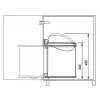 Balde de encastrar HAILO Compact-Box M 15L branco