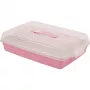 Caixa de transporte para bolo CURVER retangular 45x29,5x11,1 cm rosa