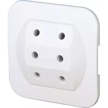 Ficha europeia Kopp 174902005 Type-C, branca, 2,5 A, 250 V, terminais de parafuso, automontagem