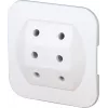 Ficha europeia Kopp 174902005 Type-C, branca, 2,5 A, 250 V, terminais de parafuso, automontagem