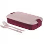Marmita retangular CURVER Lunch&Go com talheres 1,4L lilás