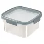 Caixa de armazenamento quadrada CURVER Smart Eco Fresh 0,9L transparente com tampa verde