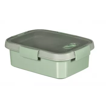 Caixa de armazenamento para alimentos CURVER Lunch retangular 1L Smart Eco To Go 20x15x7cm Soft Green