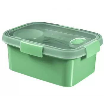 Conjunto de recipientes para alimentos CURVER Lunch retangular 1,2L Smart Eco To Go 20x15x9cm Soft Green