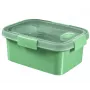 Conjunto de recipientes para alimentos CURVER Lunch retangular 1,2L Smart Eco To Go 20x15x9cm Soft Green