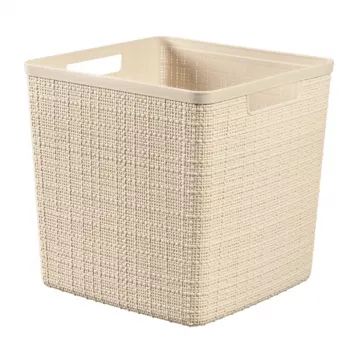 Cesto CURVER Jute quadrado 17L 28x28x27 cm creme