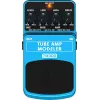 Pedal de efeitos modelador de amplificador de válvulas Behringer TM300 para guitarra elétrica, azul/preto