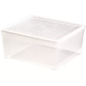 Caixa CURVER com tampa caixa têxtil 18,5L transparente | 39,6x34,3x17,3cm