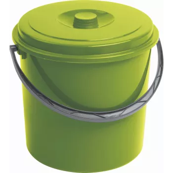 Balde CURVER com tampa 16L verde