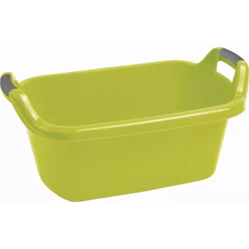 Bacia oval CURVER com pegas 35L verde bacia flexível