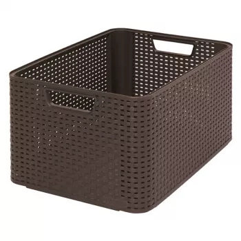 Caixa CURVER Style L 43,6 x 32,6 x 23 cm caixa de arrumação castanho-escuro