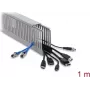 Calha para cabos Delock 40 x 100 mm, comprimento 1 m, cinzento