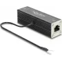 Proteção contra sobretensão de rede Delock RJ45 Cat.6A, compatível com PoE++, 10 Gbps, blindada, preta