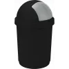 Balde de lixo CURVER Bullet 50L preto/prateado