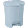 Balde de lixo com pedal Curver 25L redondo cinzento com tampa de fecho suave