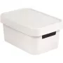 Caixa de arrumação CURVER Infinity Recycled 4,5L com tampa, 27 x 19 x 12 cm, branco