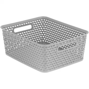 Cesto de arrumação Curver Your Style M 35x30x13 cm cinzento