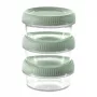 Conjunto de 3 recipientes redondos para molhos Curver Smart Eco To Go, 0,08 L cada, Soft Green