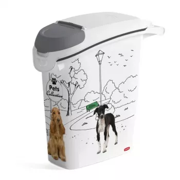 Recipiente de arrumação de comida para cão CURVER Pets Life 10kg 23L hermético plástico
