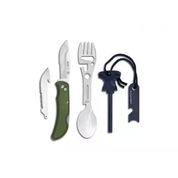 Faca dobrável Outdoor Edge RazorEDC Lite 300 Combo Pack com 6 lâminas substituíveis