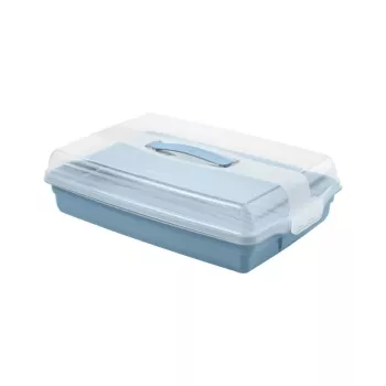 Caixa de transporte retangular para bolo CURVER Smart To Go 45 x 29,5 x 11,1 cm azul