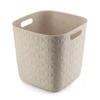 CURVER Softex cesto de armazenamento quadrado 15L branco giz 27,9x27,9x26,9cm