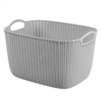 Curver Knit L cesto de armazenamento retangular 19L cinzento-claro