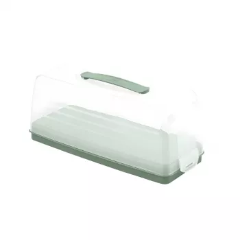 CURVER Smart To Go caixa de transporte retangular para bolos 35,5 x 15 x 14,2 cm verde