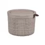 CURVER cesto com tampa Jute redondo 2L Ø17x13cm bege