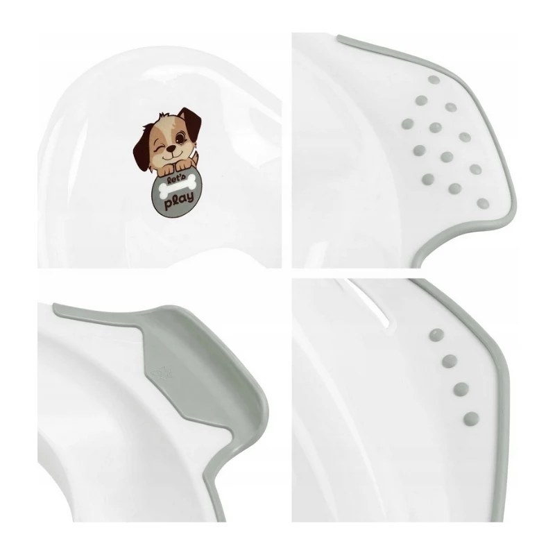 keeeper bacio de treino com função antiderrapante 'Ewa Dogs' branco 30x40x15cm