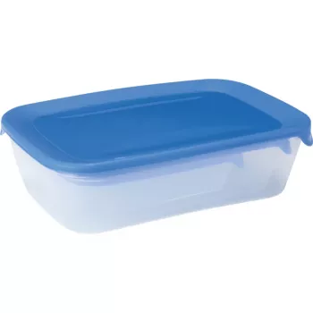 CURVER Fresh&Go Recipientes Retangulares para Alimentos, Conjunto de 3 (2L, 1L, 0,5L) Azul