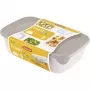 Curver Fresh & Go Conjunto de Caixas de Armazenamento, 3 Recipientes Retangulares, 2L + 1L + 0,5L, Transparente com Tampas Herméticas Coloridas