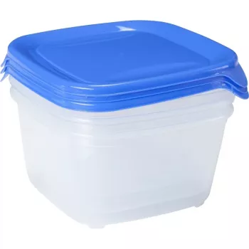 Curver Fresh & Go Conjunto de 3 Caixas Herméticas Quadradas 1,2L Azul