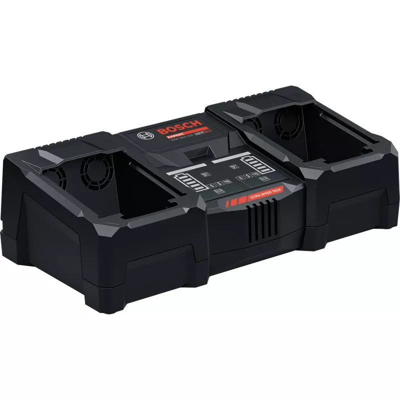 Bosch EXAL18V2-320 (C) Carregador Duplo Rápido para Baterias de Iões de Lítio 18V, 16A, Active Air Cooling, Compatível com Bluetooth