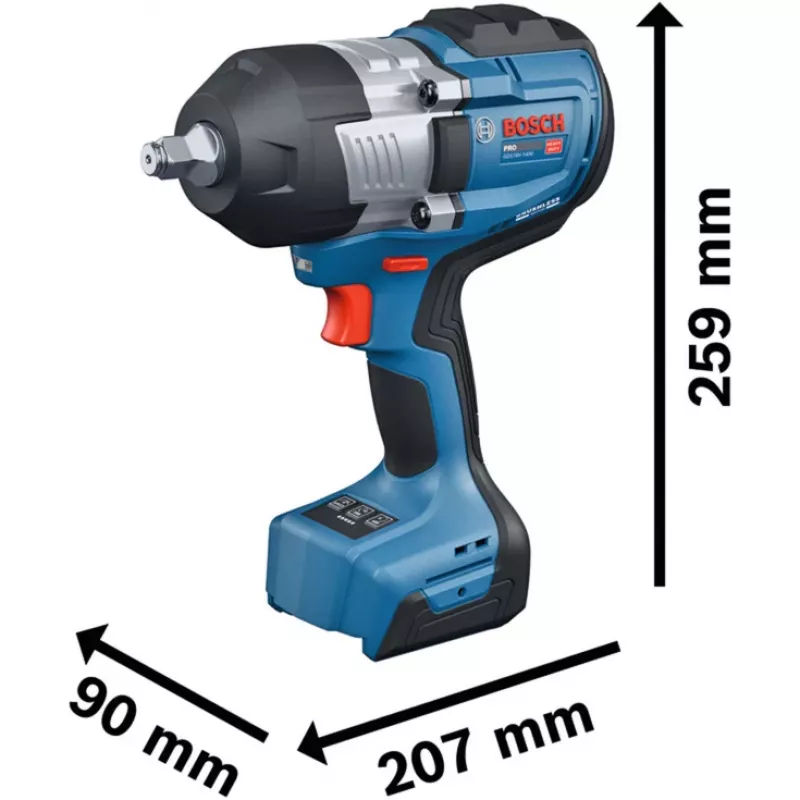 Bosch GDS18V-1400 BITURBO Brushless Chave de Impacto a Bateria 3/4 polegadas (Solo, L-Boxx)