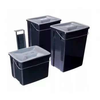 CURVER Biobox Conjunto de Caixotes do Lixo 2x10L + 6L Cinzento